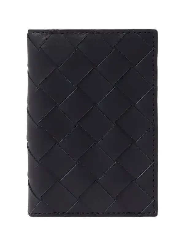 Intrecciato leather wallet