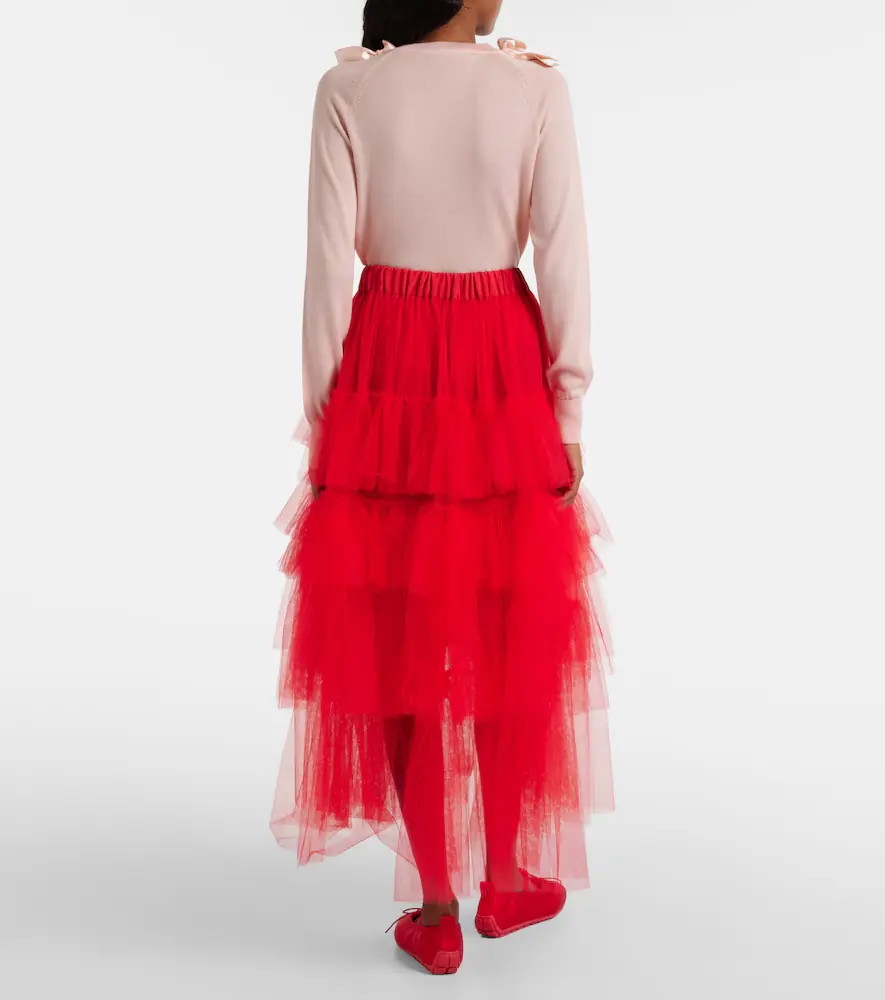 Simone Rocha Tiered tulle midi skirt | Thumbnail 3 Simone Rocha Tiered tulle midi skirt | Thumbnail 3