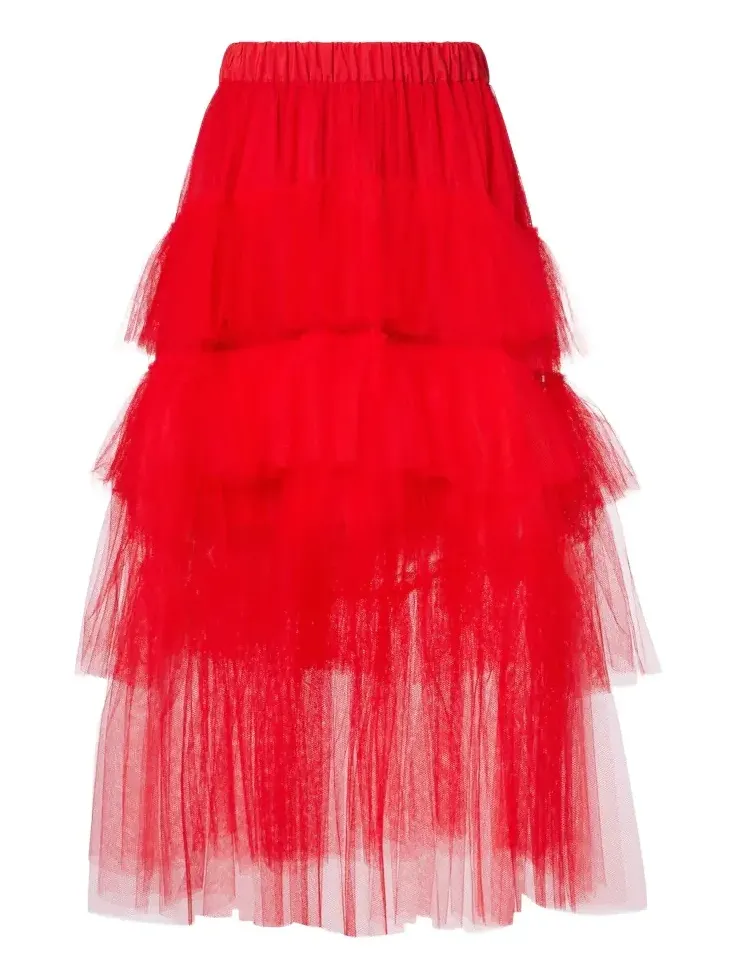 Tiered tulle midi skirt Tiered tulle midi skirt