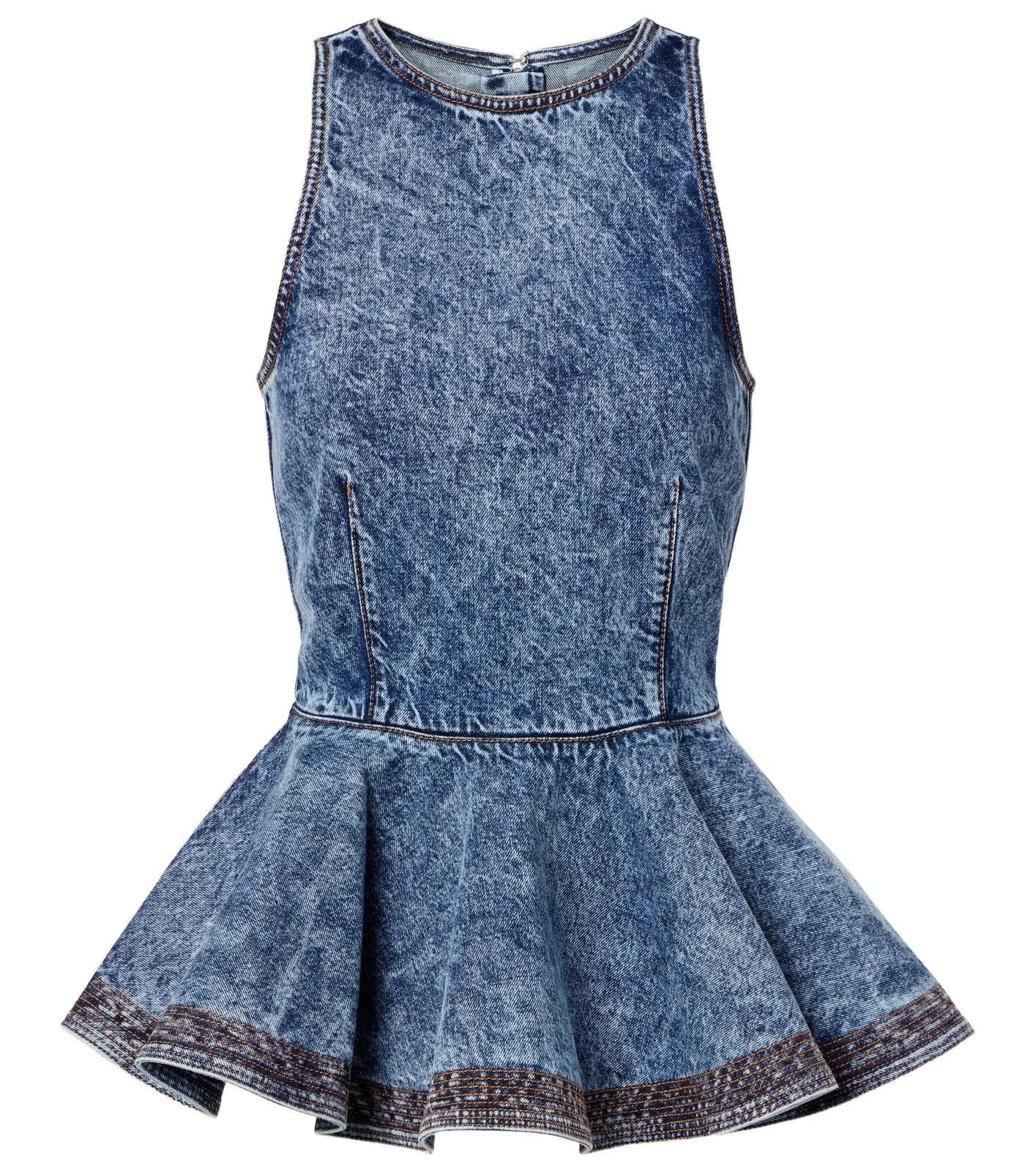 ALAÏA ALAÏA Peplum denim top