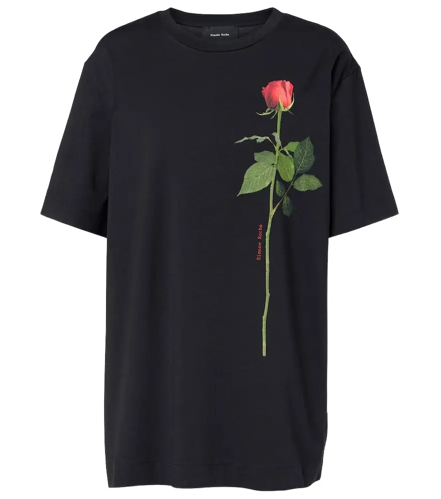 Simone Rocha Printed cotton jersey T-shirt