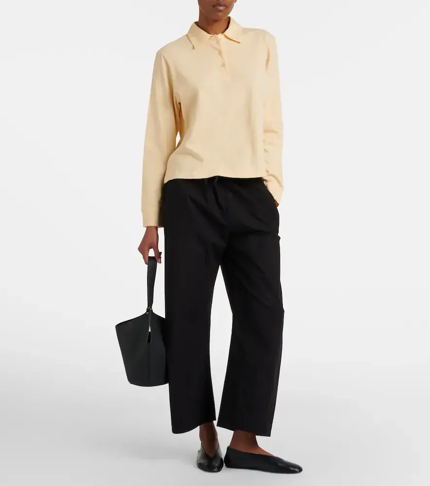 LESET Kyoto cropped cotton wide-leg pants | Thumbnail 4