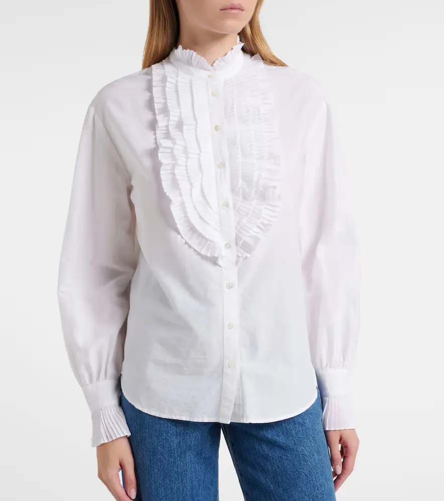 Polo Ralph Lauren Ruffled cotton and silk blouse | Thumbnail 4 Polo Ralph Lauren Ruffled cotton and silk blouse | Thumbnail 4