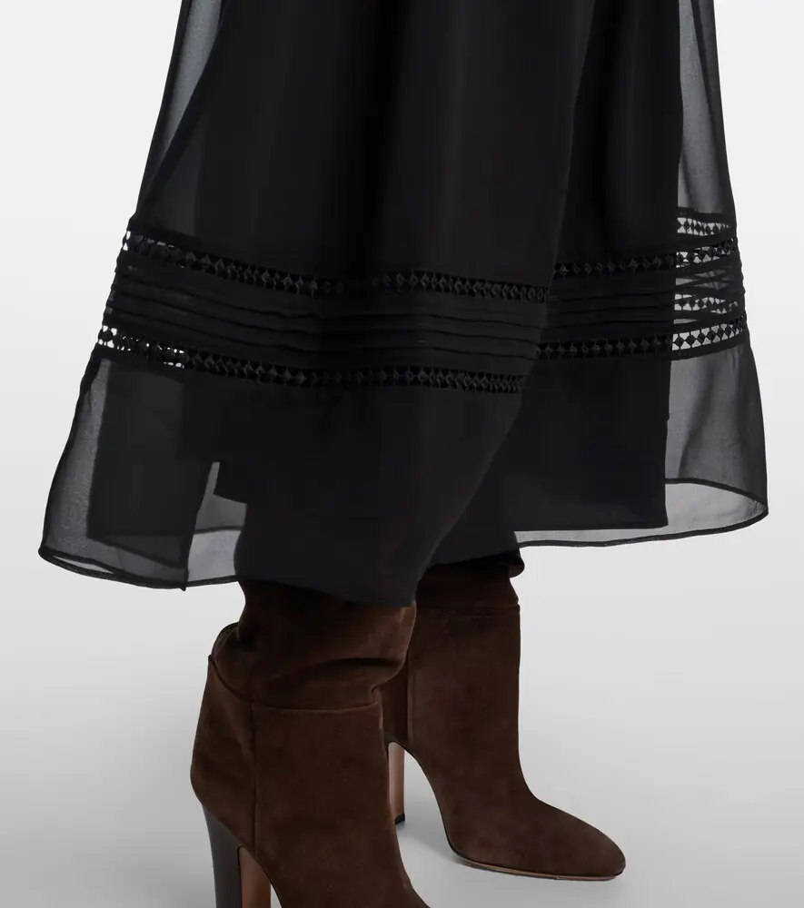 Polo Ralph Lauren Lace-trimmed georgette midi dress | Thumbnail 6 Polo Ralph Lauren Lace-trimmed georgette midi dress | Thumbnail 6