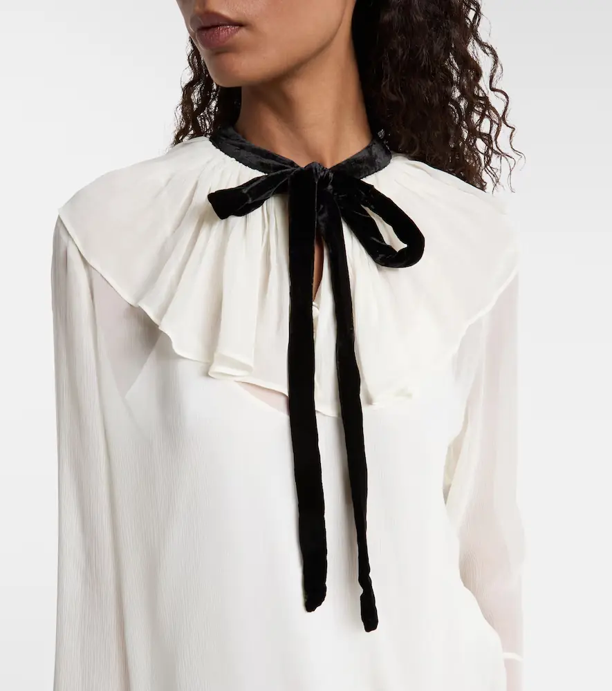 Polo Ralph Lauren Ruffled tie-front blouse | Thumbnail 2