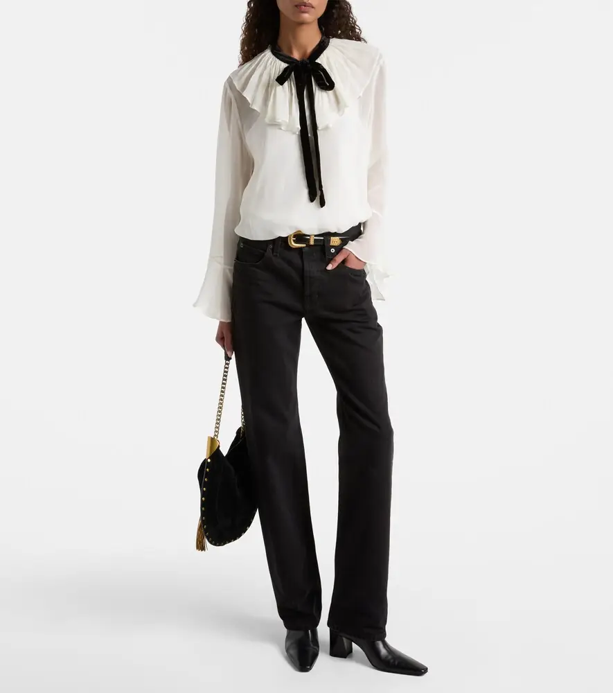 Polo Ralph Lauren Ruffled tie-front blouse | Thumbnail 4