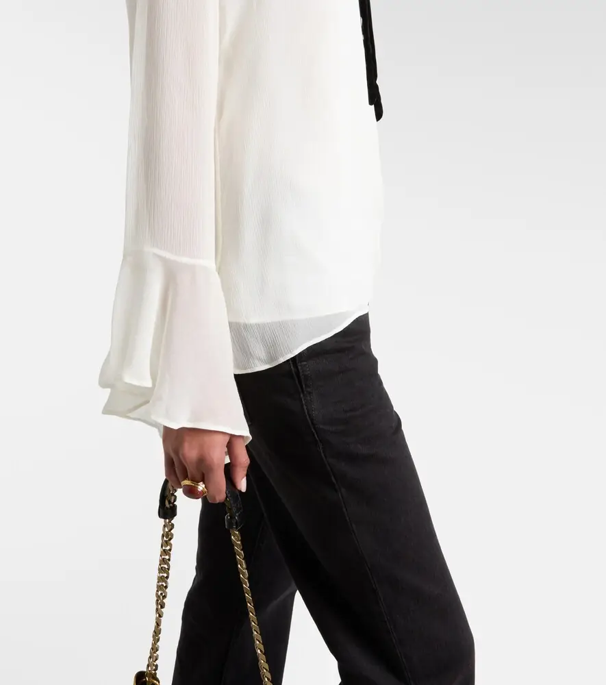 Polo Ralph Lauren Ruffled tie-front blouse | Thumbnail 6