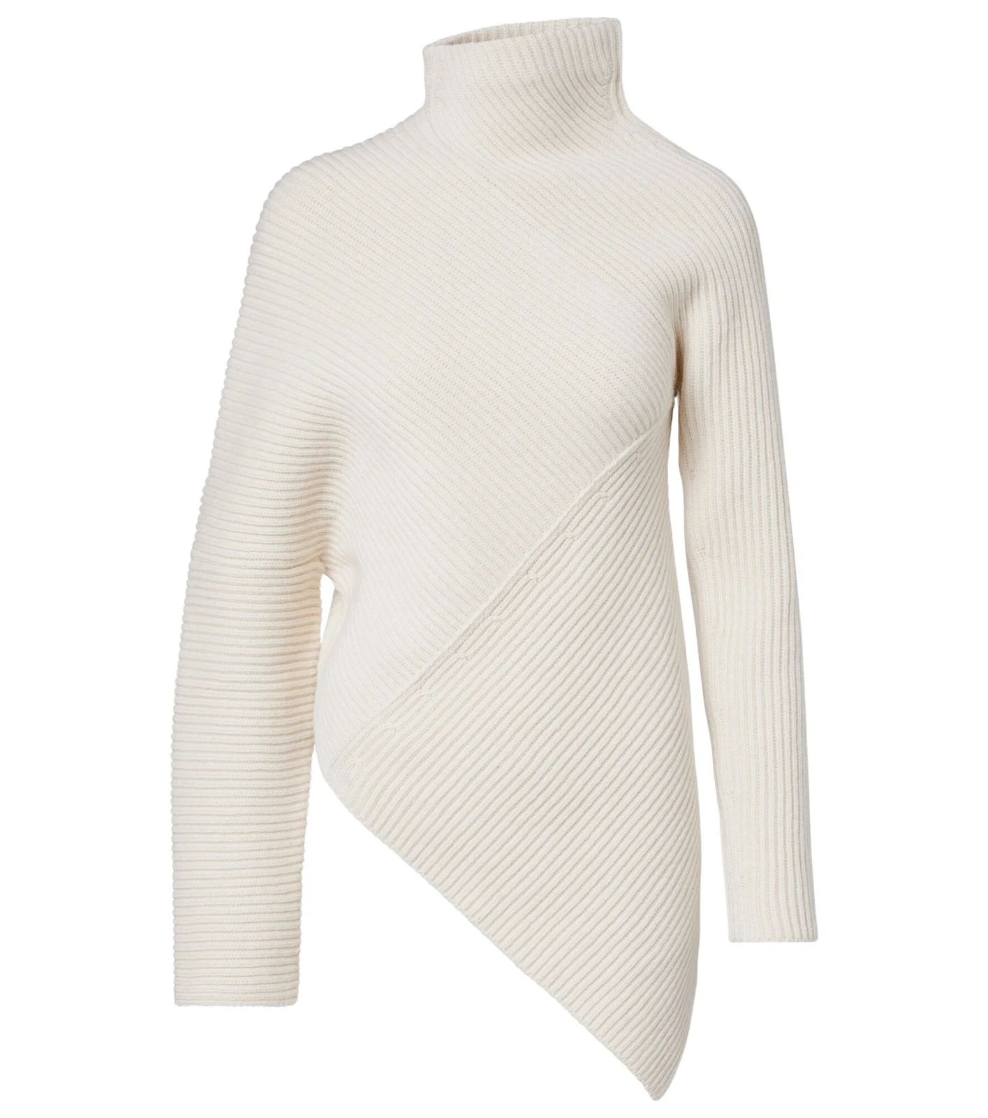 ALAÏA Asymmetric wool and cashmere sweater