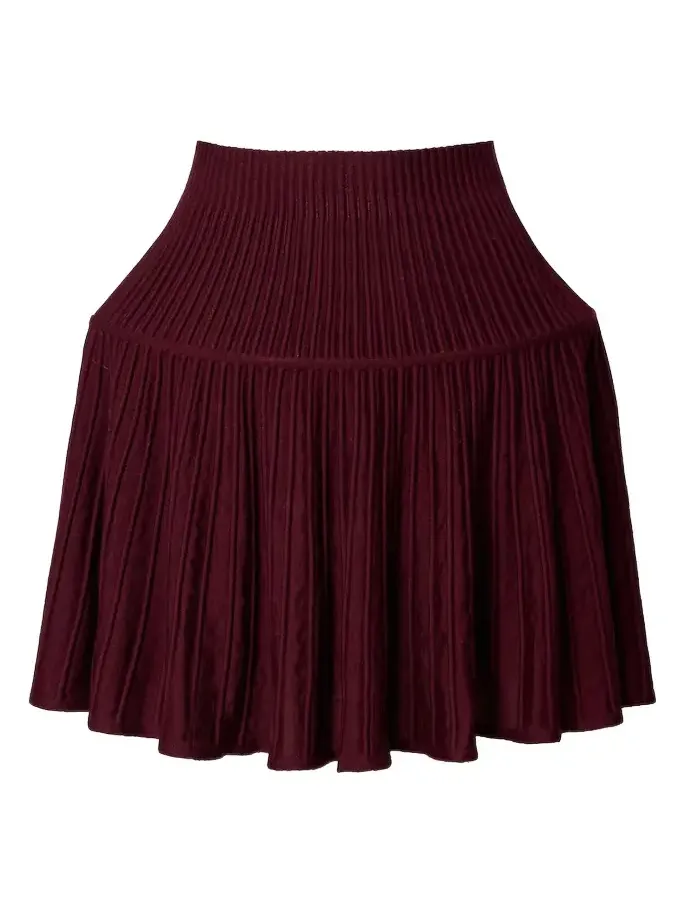 Alaïa Alaïa Ribbed-knit wool-blend miniskirt