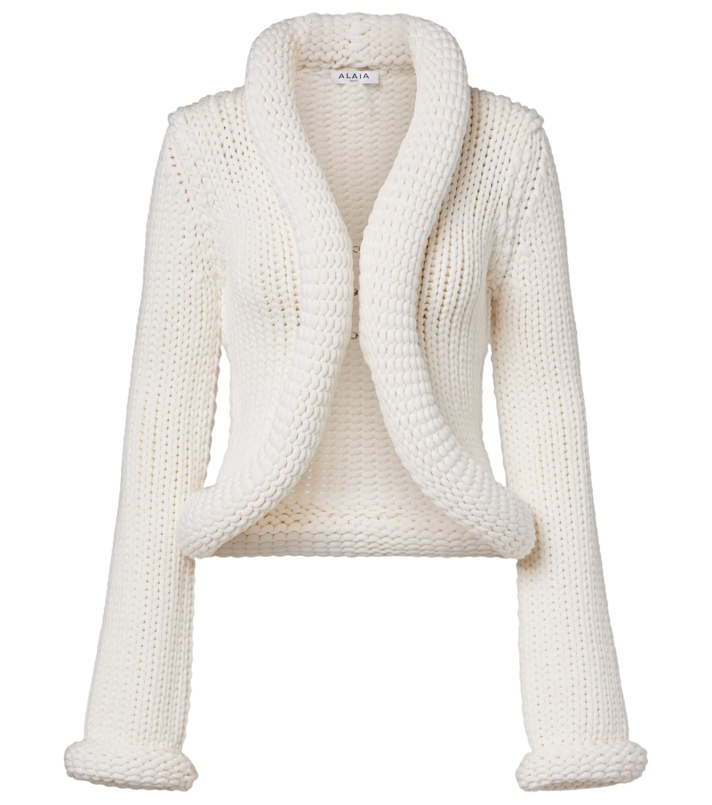 ALAÏA Padded wool-blend cardigan