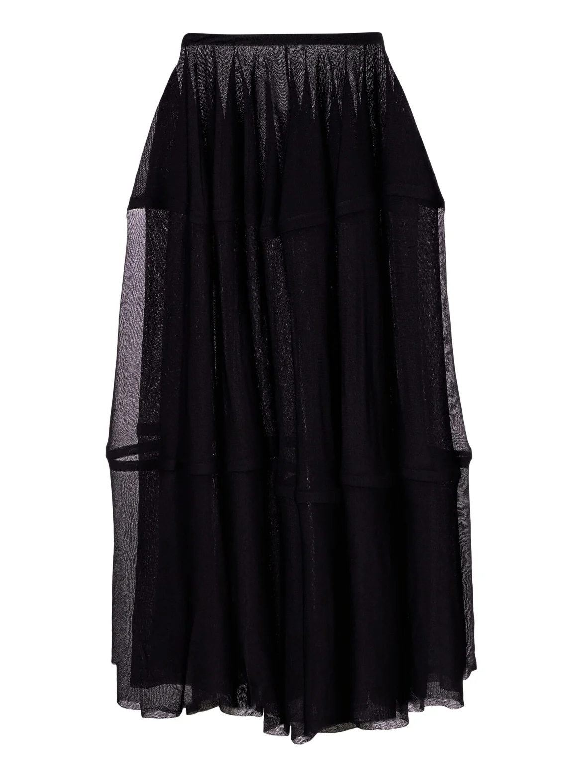 Alaïa Alaïa Semi-sheer midi skirt