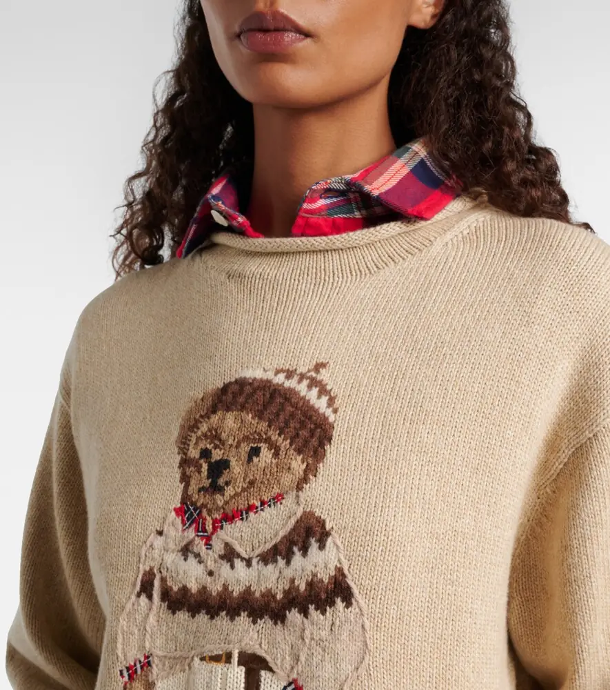 Polo Ralph Lauren Polo Bear cotton and wool-blend sweater | Thumbnail 3 Polo Ralph Lauren Polo Bear cotton and wool-blend sweater | Thumbnail 3