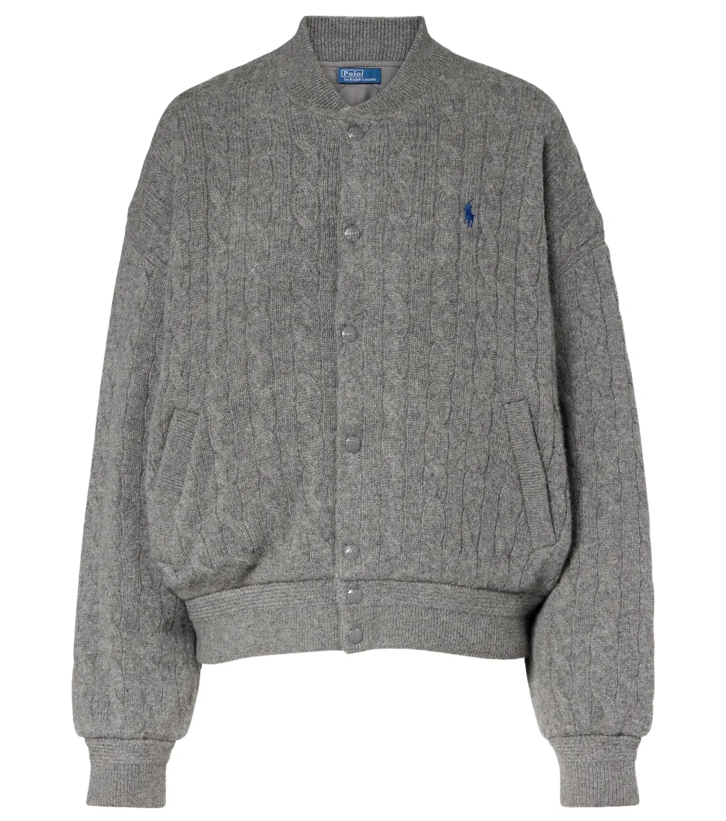 Polo Ralph Lauren Cable-knit wool and cashmere bomber jacket