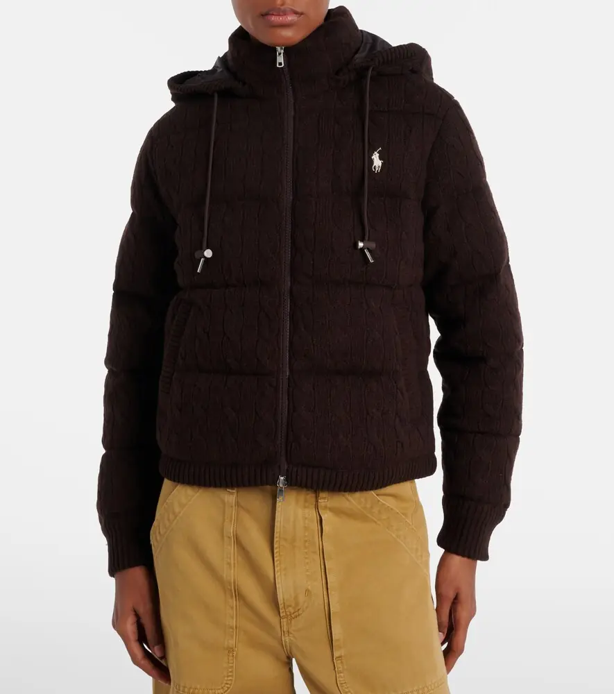 Polo Ralph Lauren Cable-knit wool and cashmere puffer jacket | Thumbnail 4
