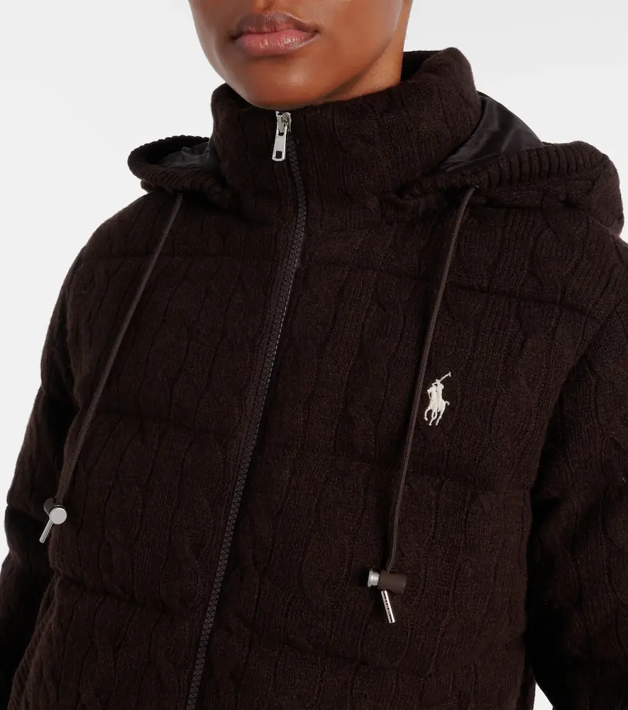 Polo Ralph Lauren Cable-knit wool and cashmere puffer jacket | Thumbnail 5
