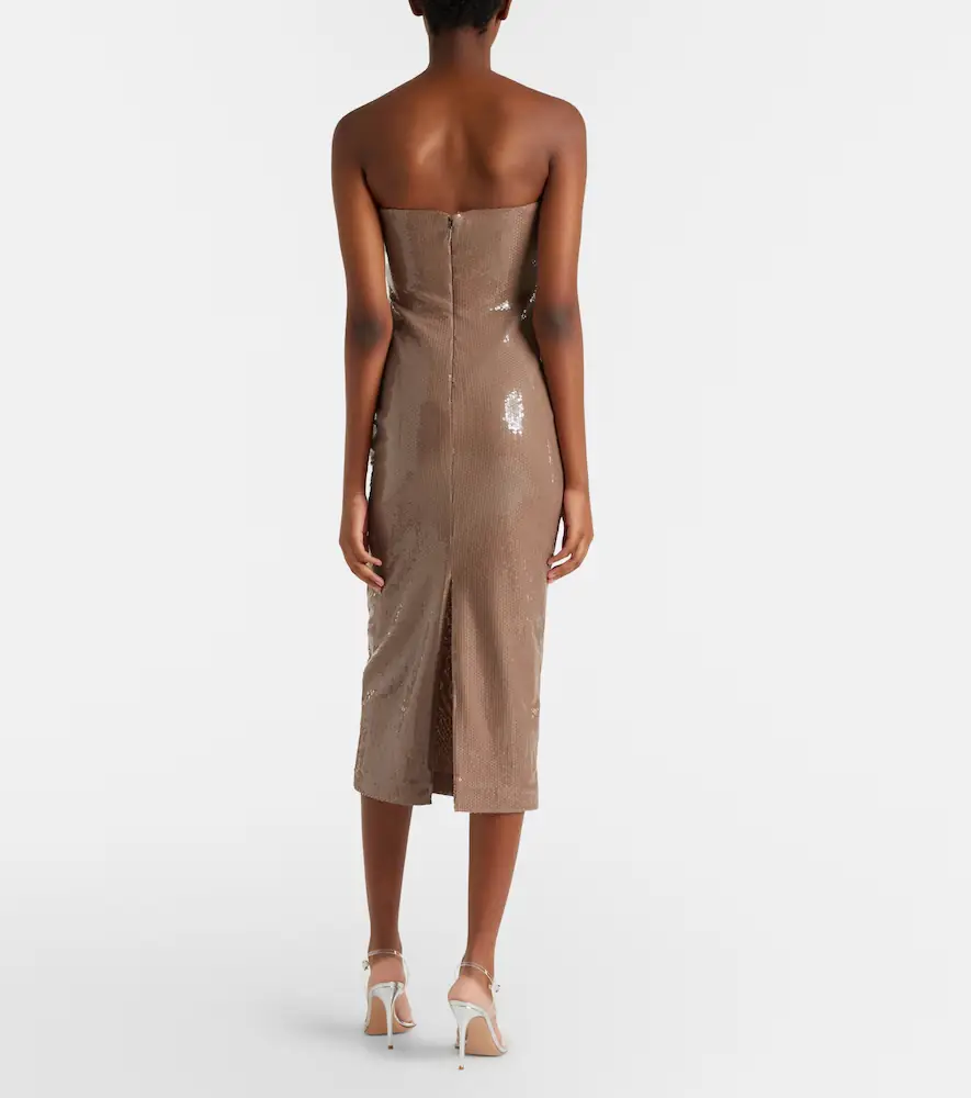 Alex Perry Sequined strapless midi dress | Thumbnail 5 Alex Perry Sequined strapless midi dress | Thumbnail 5