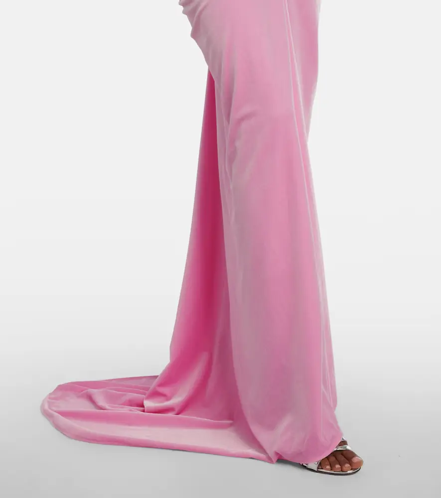 Alex Perry Ruched velvet bustier gown | Thumbnail 7 Alex Perry Ruched velvet bustier gown | Thumbnail 7