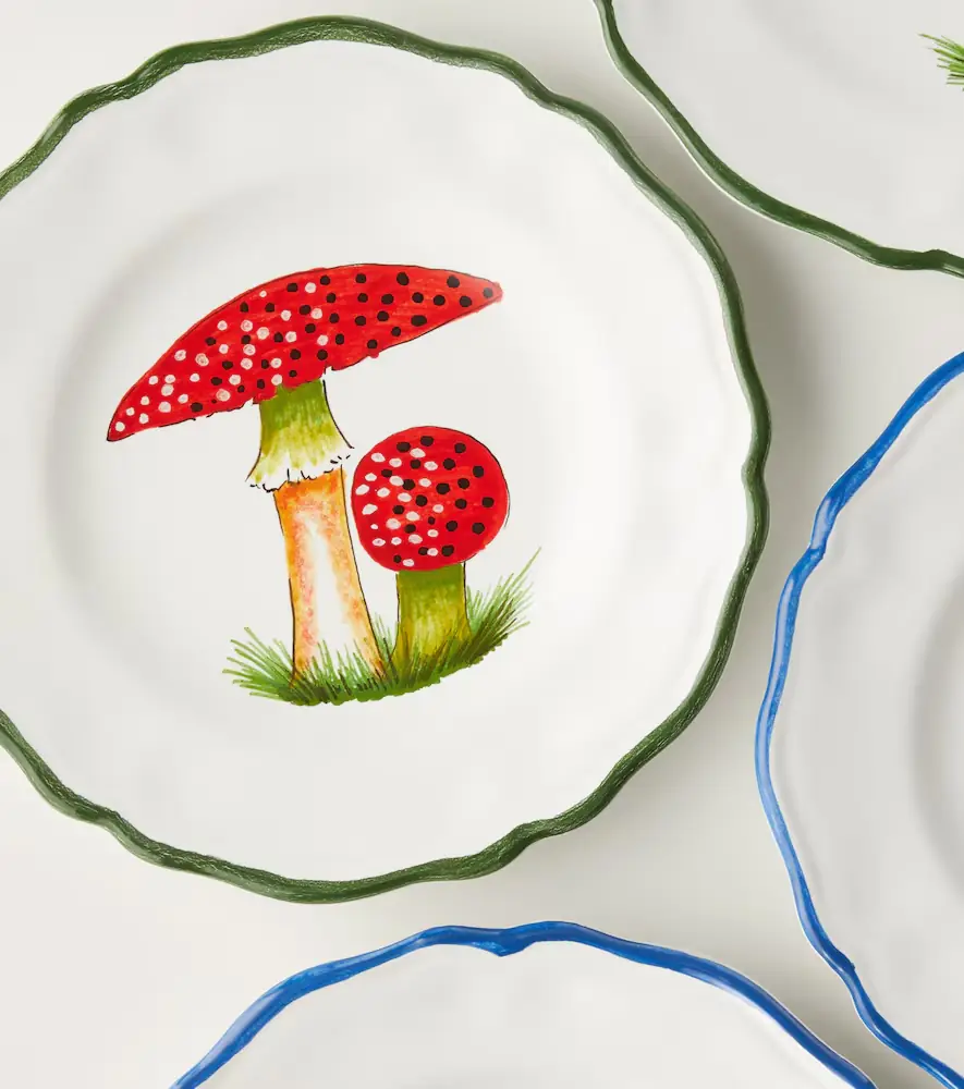 LES OTTOMANS Mushroom set of 4 ceramic side plates | Thumbnail 3