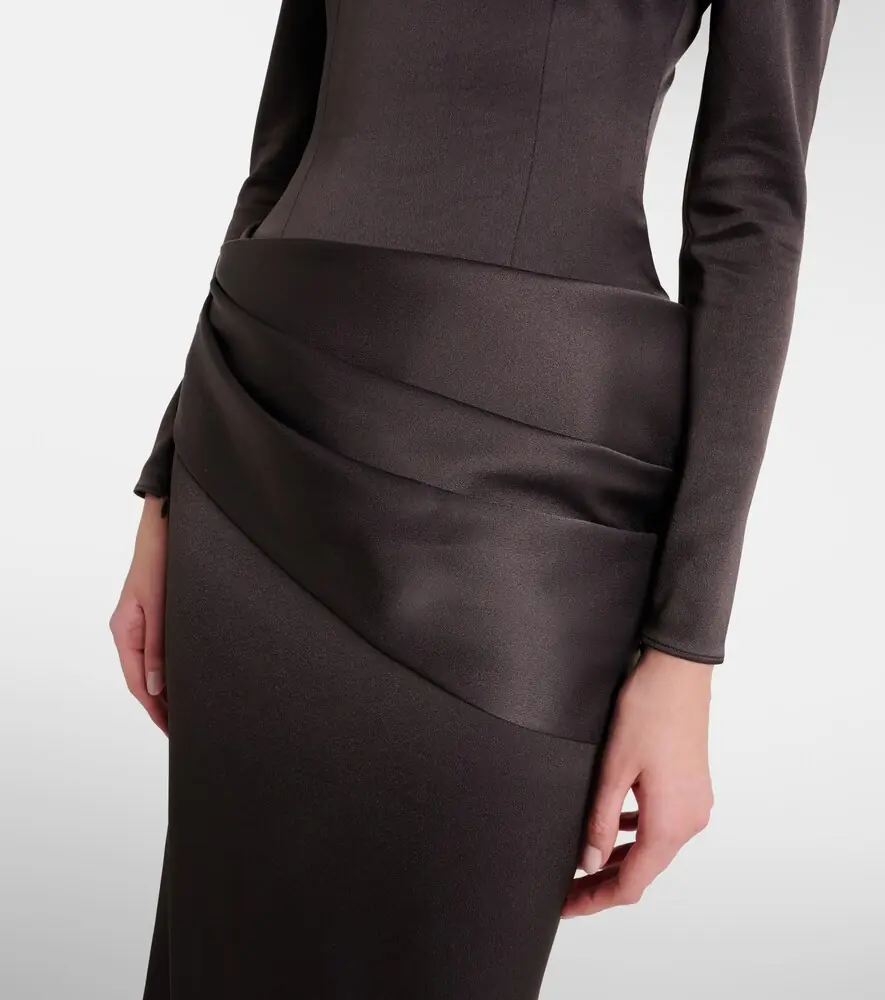 Alex Perry Draped satin crêpe cocktail dress | Thumbnail 3 Alex Perry Draped satin crêpe cocktail dress | Thumbnail 3