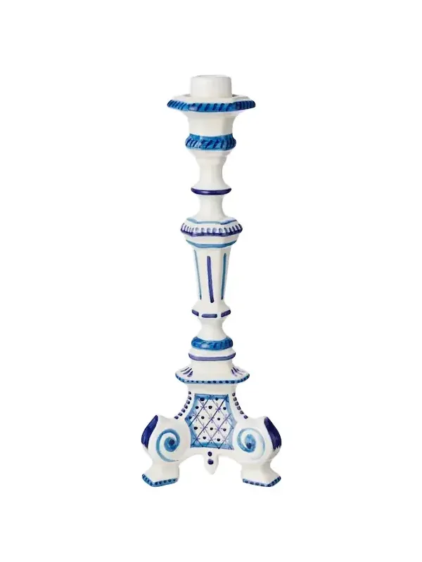 LES OTTOMANS Turquerie ceramic candle holder