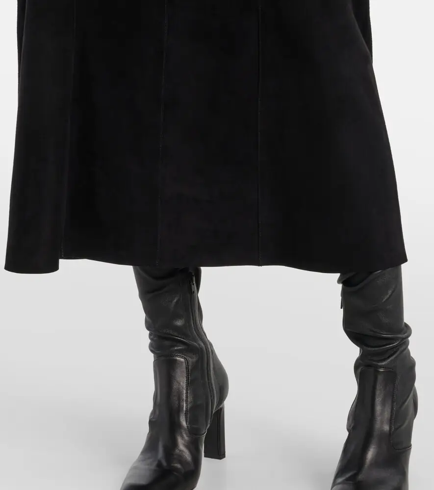 Rixo Edwina high-rise suede midi skirt | Thumbnail 2 Rixo Edwina high-rise suede midi skirt | Thumbnail 2