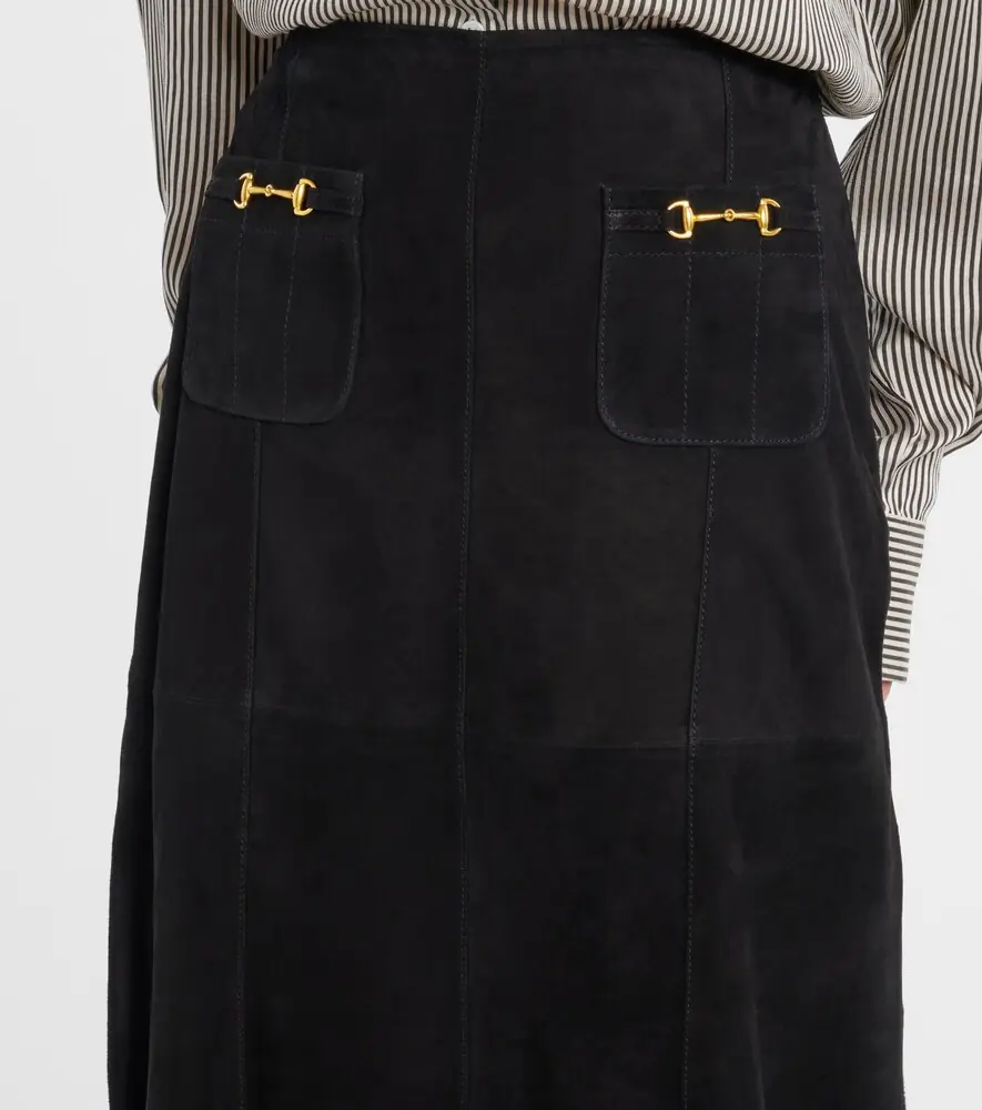 Rixo Edwina high-rise suede midi skirt | Thumbnail 5 Rixo Edwina high-rise suede midi skirt | Thumbnail 5