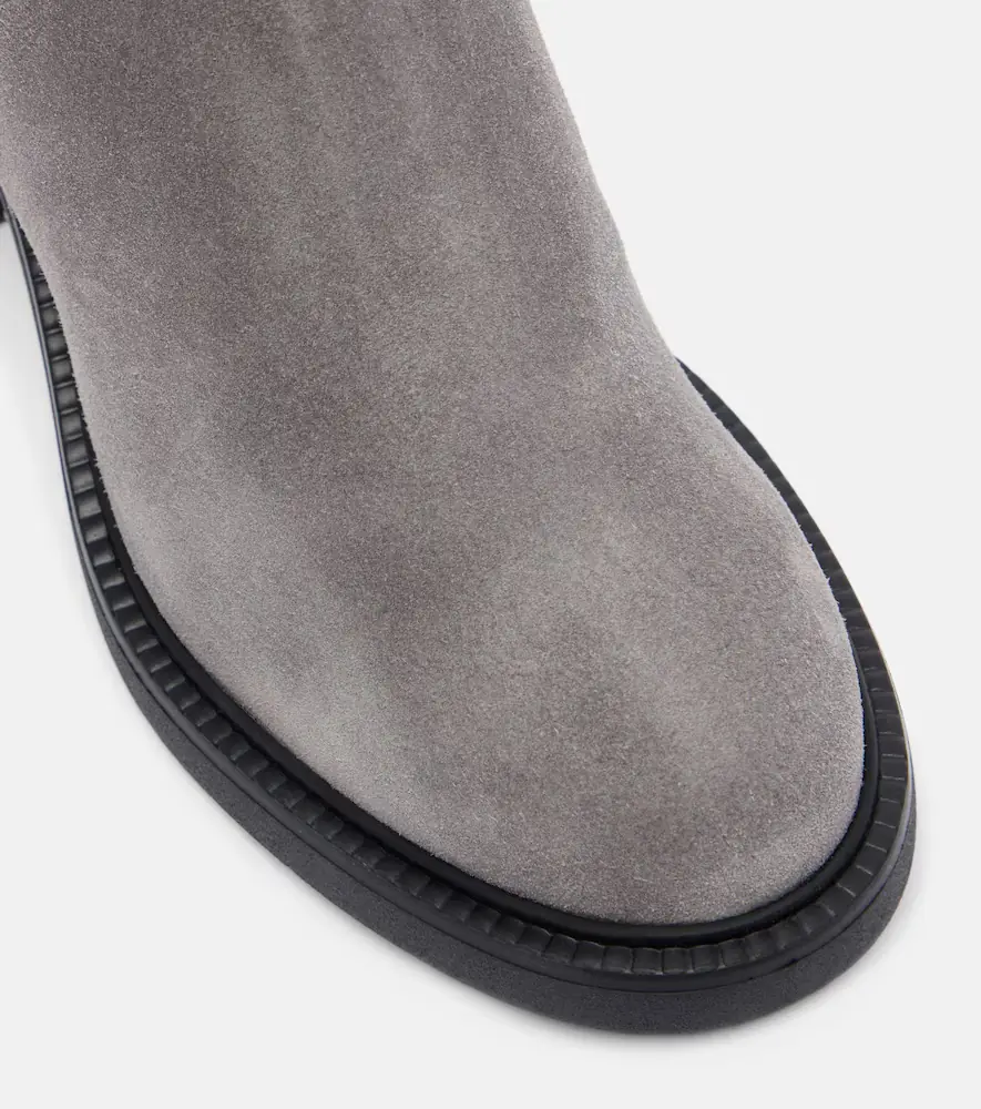 Tod's 60 shearling-trimmed suede ankle boots | Thumbnail 3