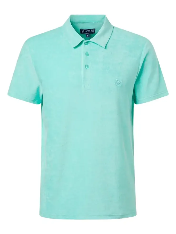 Phoenix cotton-blend terry polo shirt