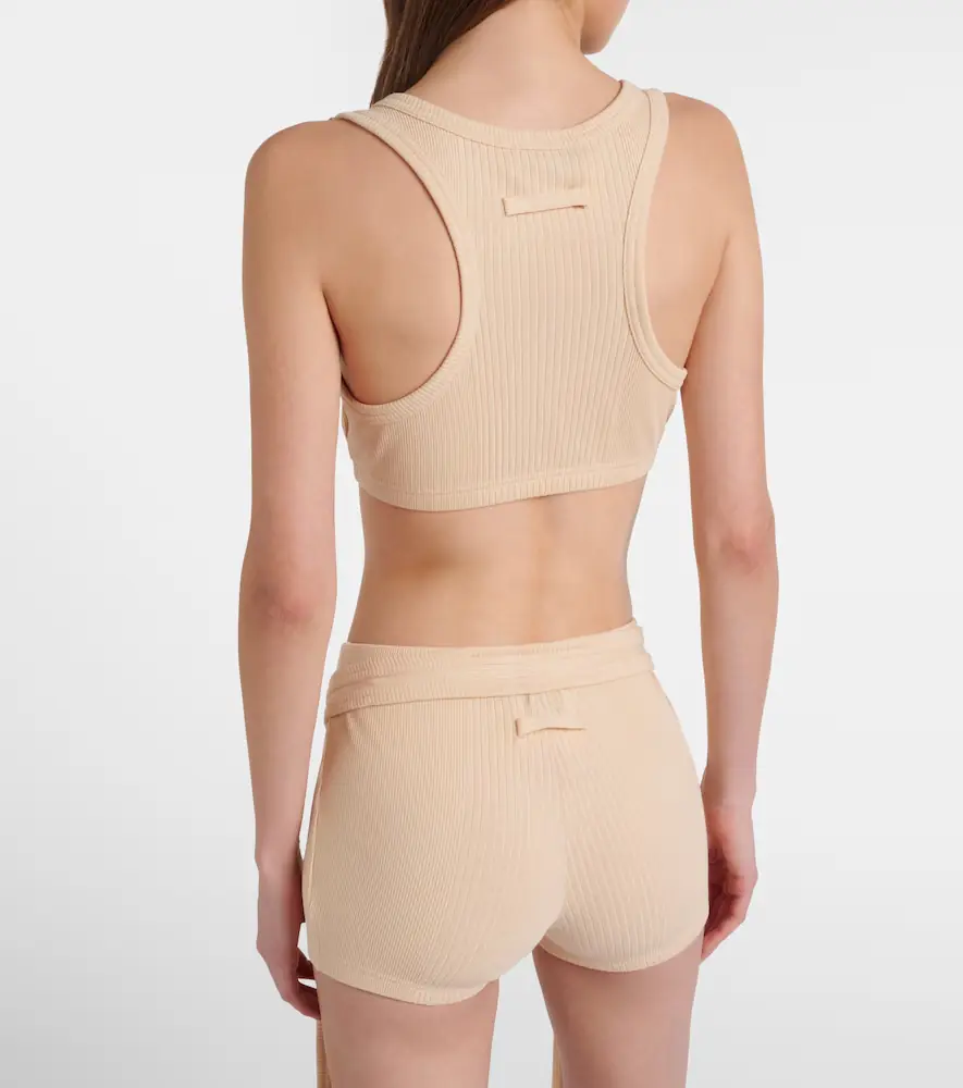 Jean Paul Gaultier Ribbed-knit cotton shorts | Thumbnail 2 Jean Paul Gaultier Ribbed-knit cotton shorts | Thumbnail 2