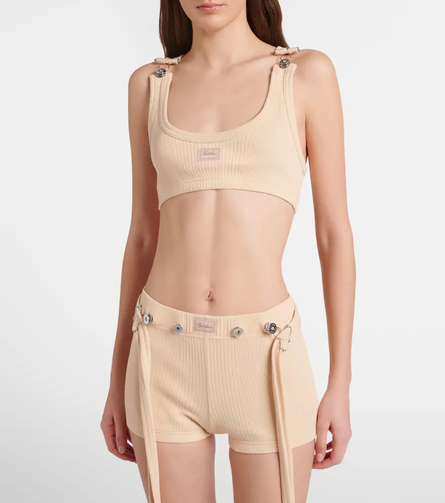 Jean Paul Gaultier Ribbed-knit cotton shorts | Thumbnail 4 Jean Paul Gaultier Ribbed-knit cotton shorts | Thumbnail 4