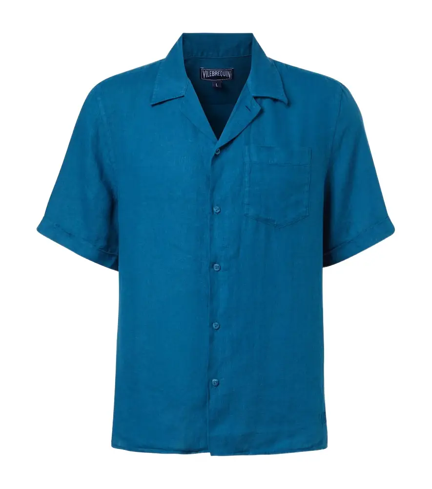 Vilebrequin Charli linen bowling shirt | Image 1 Vilebrequin Charli linen bowling shirt | Image 1
