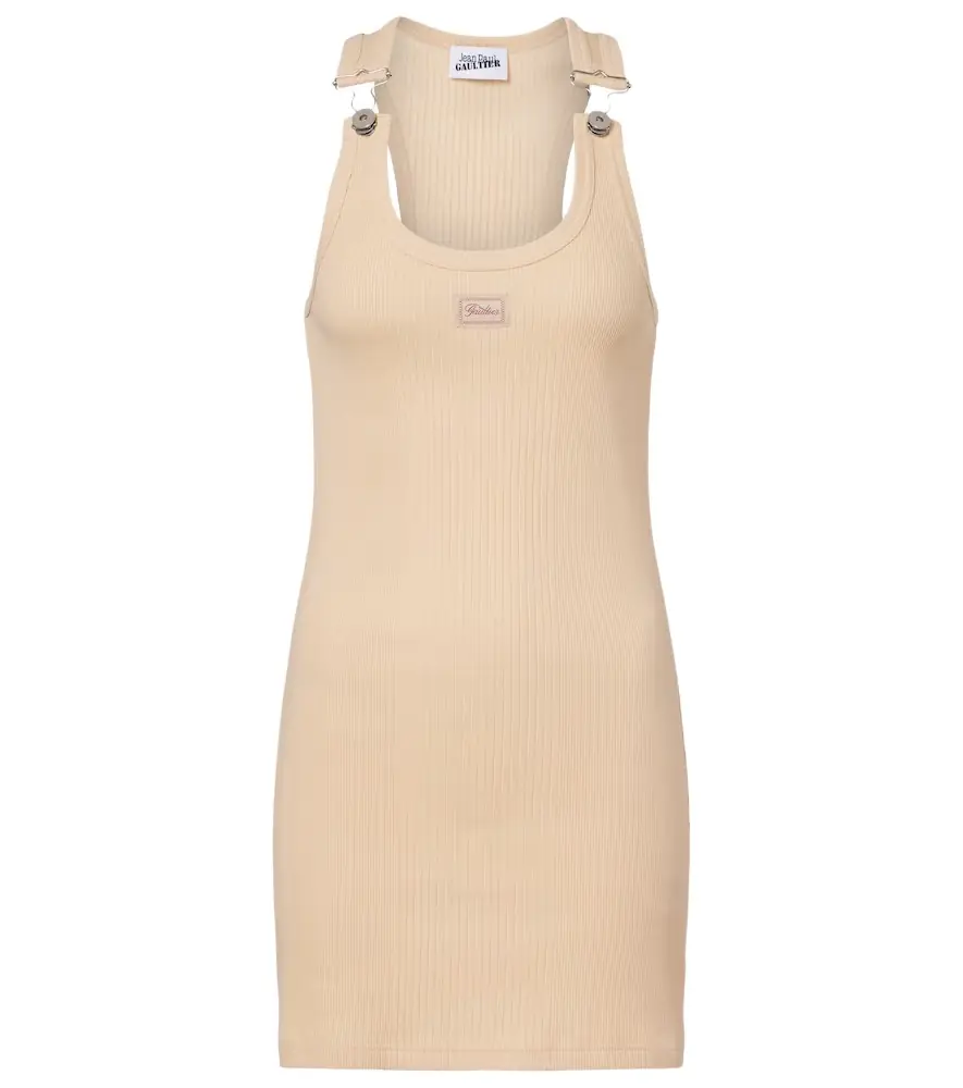 Jean Paul Gaultier Ribbed-knit cotton minidress | Image 1 Jean Paul Gaultier Ribbed-knit cotton minidress | Image 1