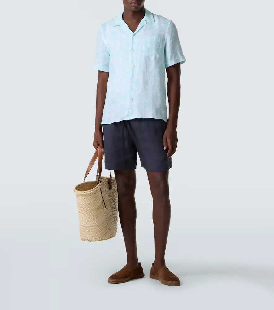 Vilebrequin Charli floral linen bowling shirt | Thumbnail 4