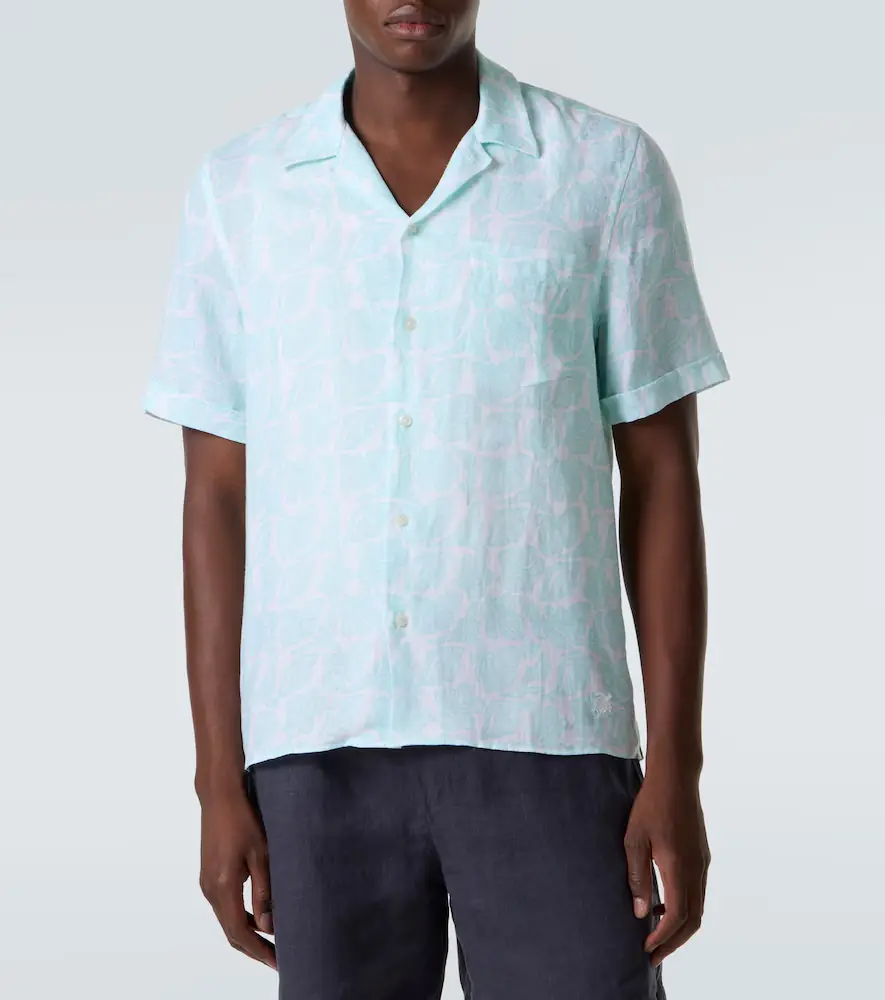Vilebrequin Charli floral linen bowling shirt | Thumbnail 5