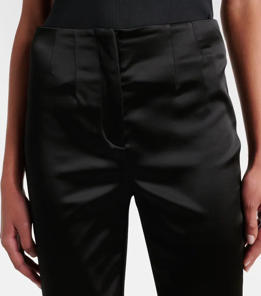 Veronica Beard Stila cropped high-rise satin slim pants | Thumbnail 2 Veronica Beard Stila cropped high-rise satin slim pants | Thumbnail 2