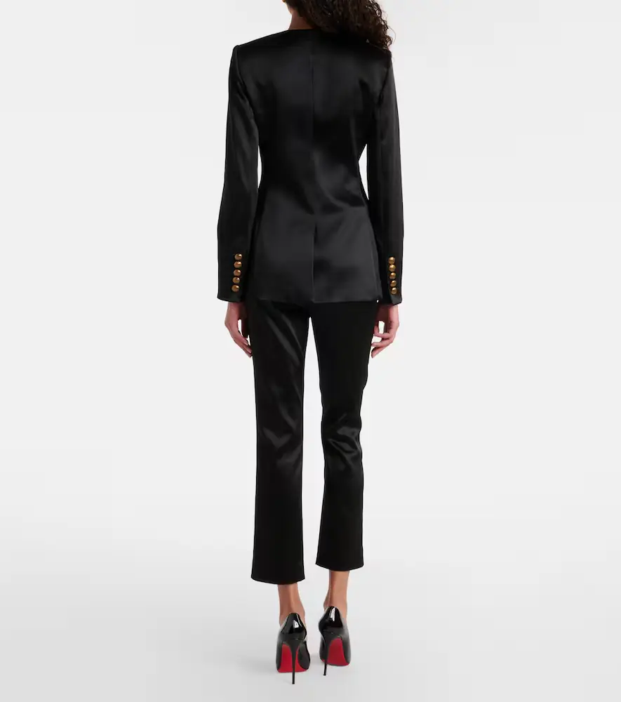Veronica Beard Stila cropped high-rise satin slim pants | Thumbnail 5 Veronica Beard Stila cropped high-rise satin slim pants | Thumbnail 5