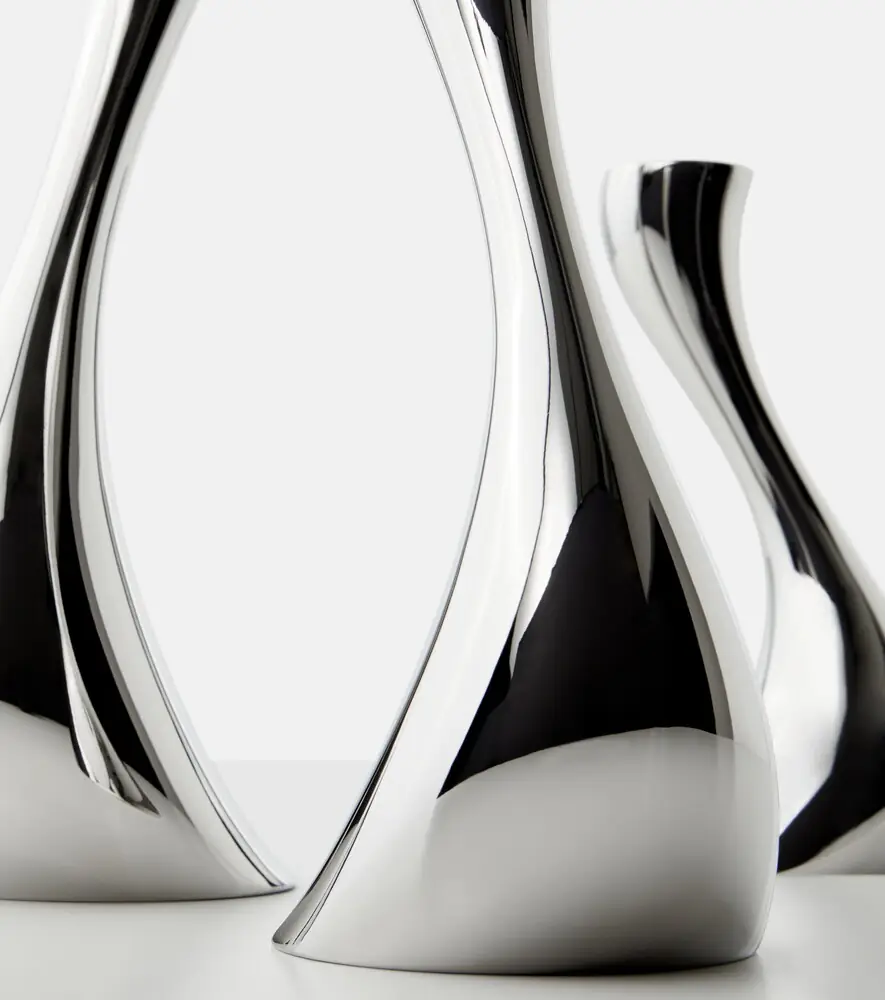Georg Jensen Cobra set of 3 stainless steel candle holders by Constantin Wortmann | Thumbnail 4