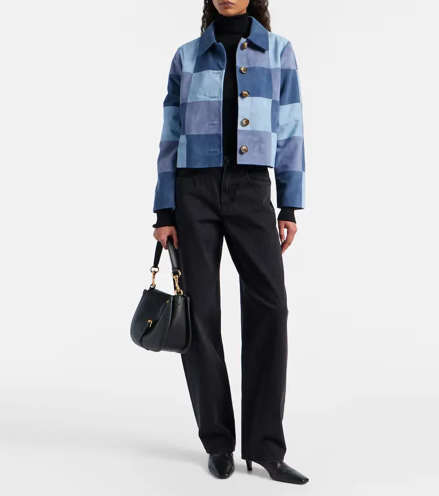 Rixo Patchwork suede jacket | Thumbnail 3 Rixo Patchwork suede jacket | Thumbnail 3