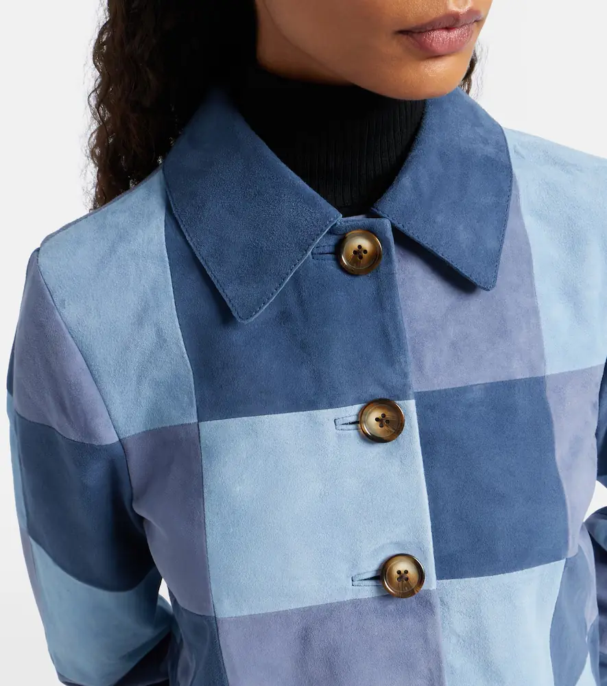 Rixo Patchwork suede jacket | Thumbnail 5 Rixo Patchwork suede jacket | Thumbnail 5