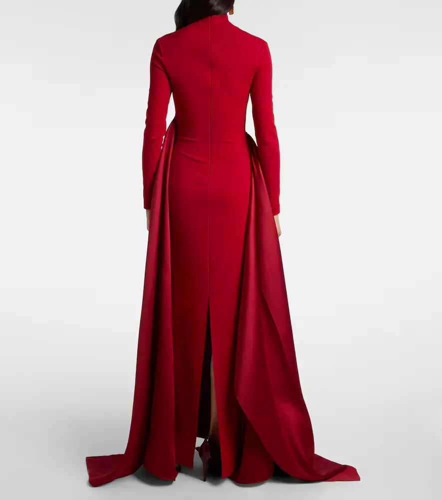 Solace London Olivia satin-trimmed gown | Thumbnail 3