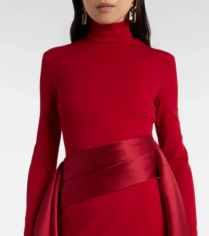 Solace London Olivia satin-trimmed gown | Thumbnail 4