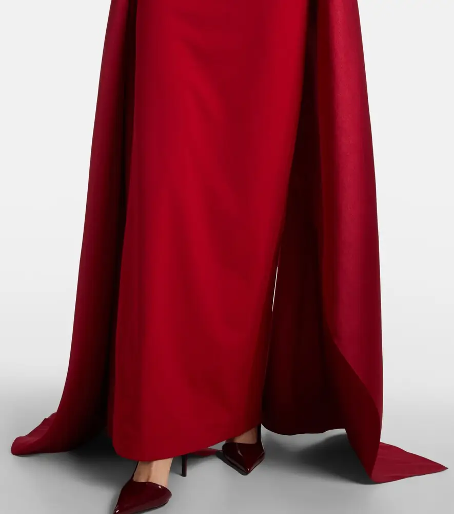 Solace London Olivia satin-trimmed gown | Thumbnail 5