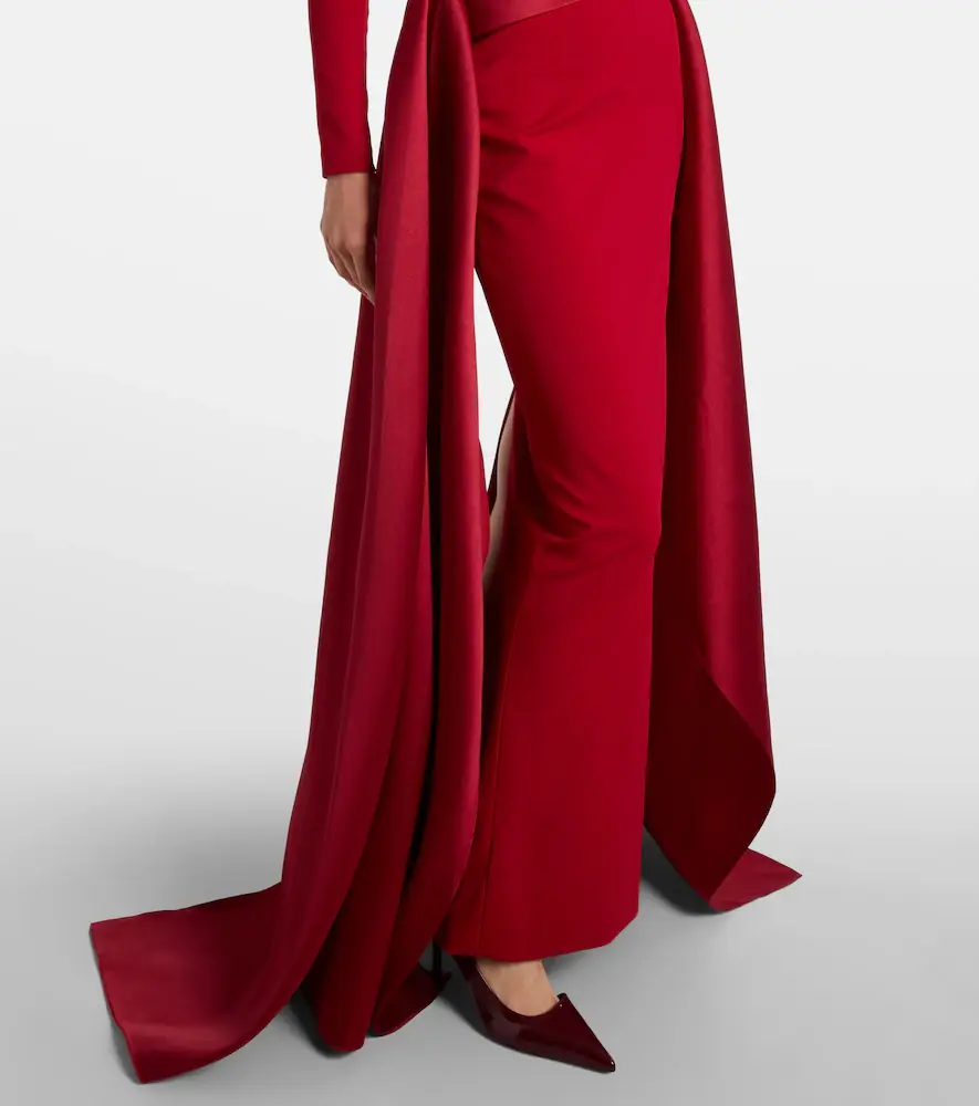 Solace London Olivia satin-trimmed gown | Thumbnail 6