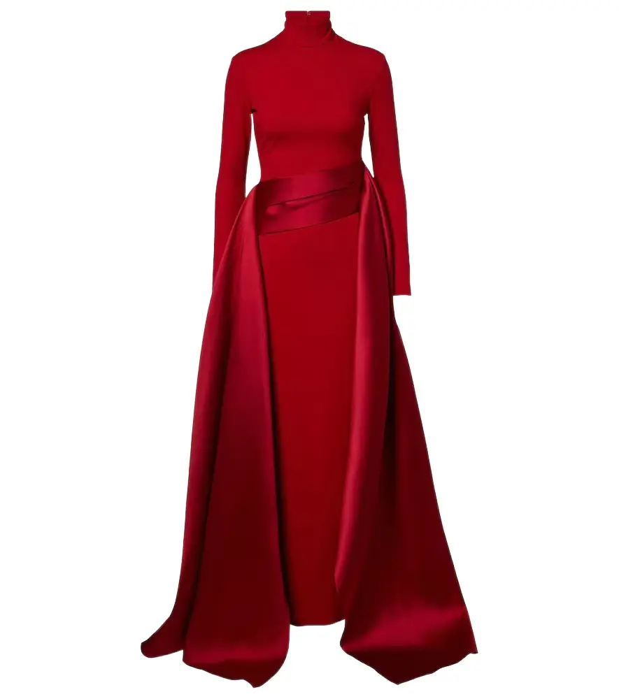 Solace London Olivia satin-trimmed gown | Image 1 Solace London Olivia satin-trimmed gown | Image 1