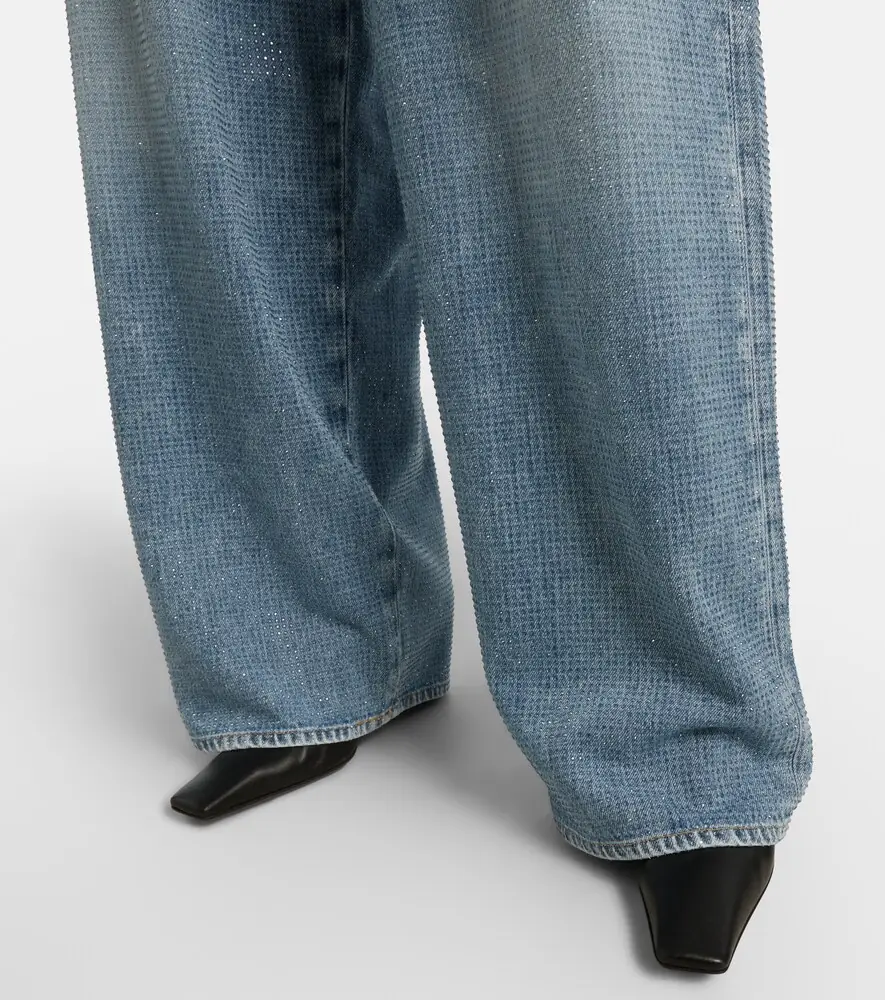 Acne Studios Crystal-embellished low-rise wide-leg jeans | Thumbnail 7 Acne Studios Crystal-embellished low-rise wide-leg jeans | Thumbnail 7