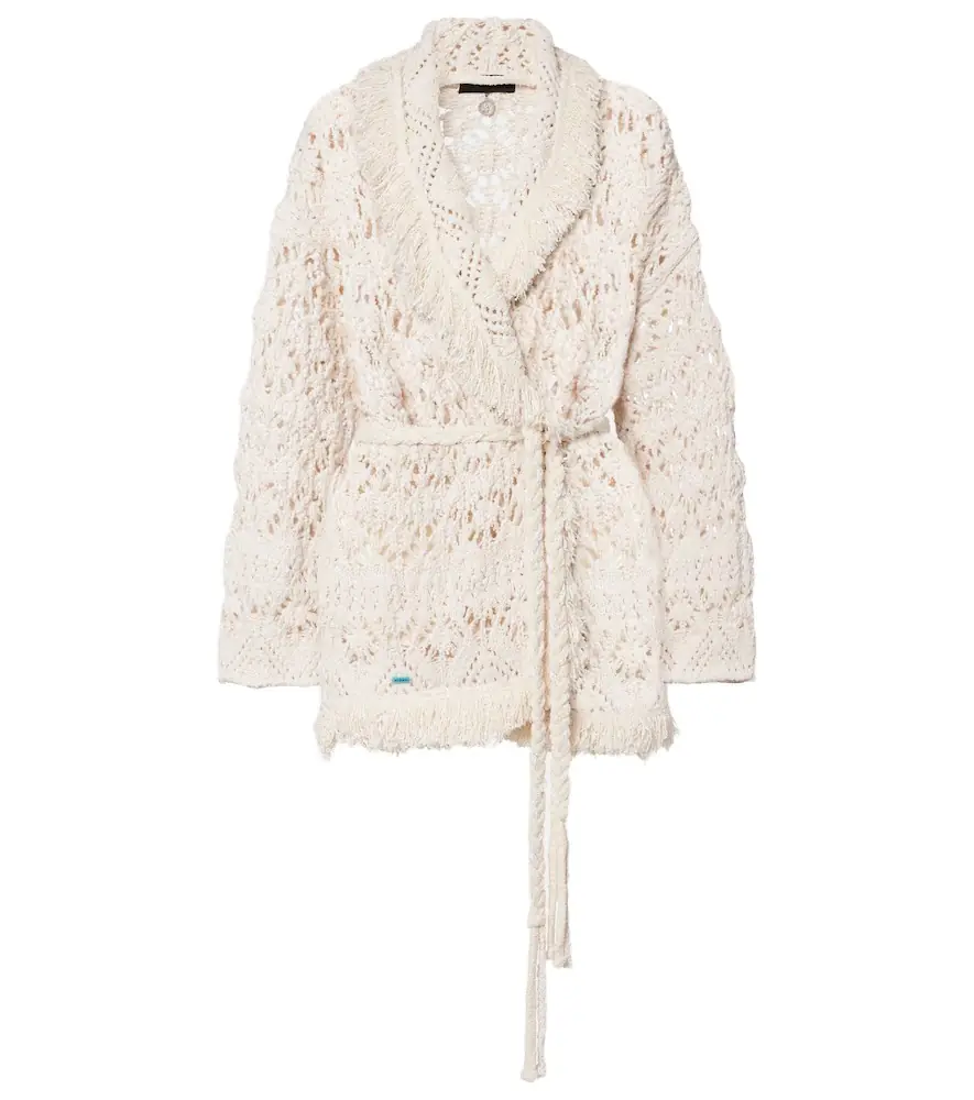 Alanui Lagoon Romance cotton-blend cardigan