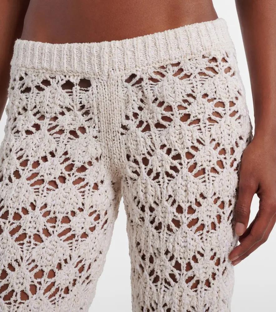 Alanui Lagoon Romance crochet flared pants | Thumbnail 3