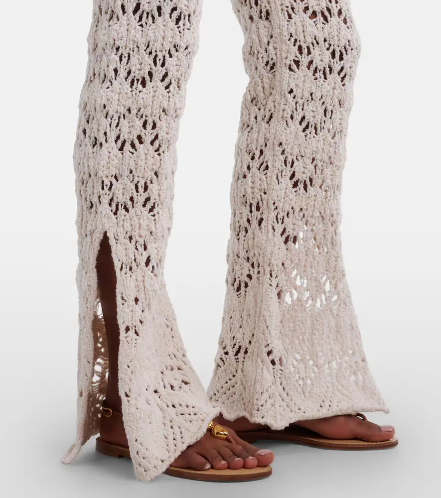 Alanui Lagoon Romance crochet flared pants | Thumbnail 5