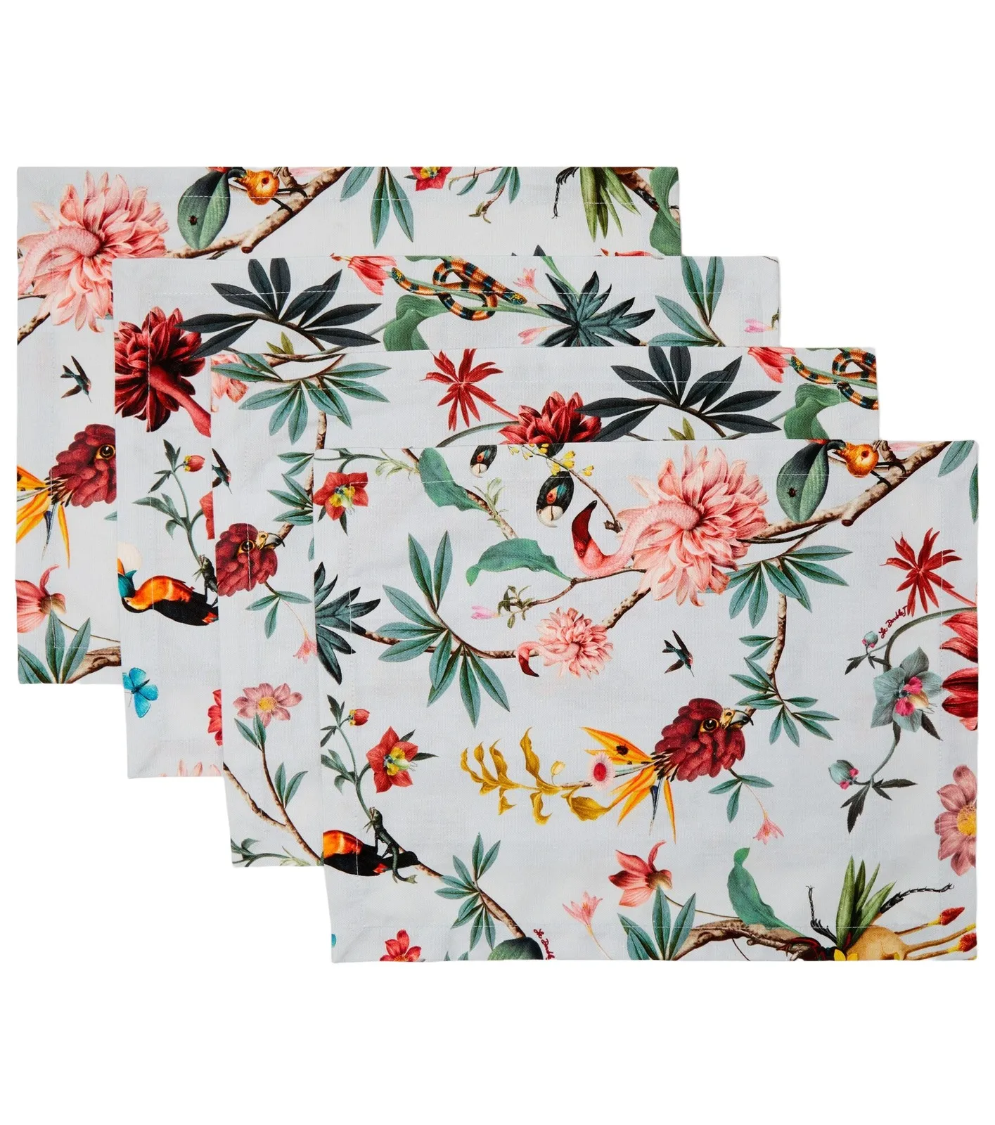La DoubleJ Fantastic Creatures set of 4 cotton placemats by Beto Val