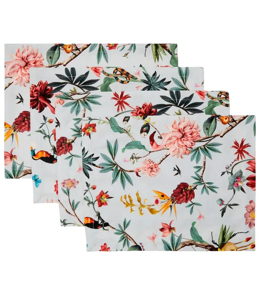 La DoubleJ Fantastic Creatures set of 4 cotton placemats by Beto Val